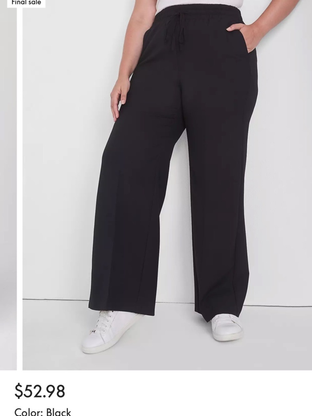 Lane Bryant wide leg dress pants—bundle. Red pair and white pair